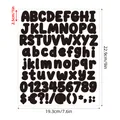 Black 1-inch alphabet and number stickers for DIY scrapbooking and journals. - Black (A832) / 1 Sheet (19.3x22.9cm)
