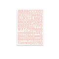 Decorative light pink bubble font alphabet and number sticker sheet for DIY gift crafts - Bubble Font Alphabet and Number Sticker (A479) / Single Sheet (21x29cm) / Light Pink