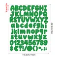 1-inch green bold alphabet and number stickers for DIY craft and journal decoration - Green (A834) / 1 Sheet (19.3x22.9cm)