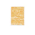 Orange waterproof alphabet and number sticker sheet for DIY gift cards - Orange 3D Outline Sticker (A476) / Single Sheet (21x29cm) / Orange