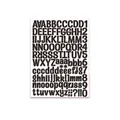 Waterproof black alphabet and number stickers set for DIY gift card and craft decoration - A481 Black Bold Alphabet Numbers / Single Sheet (21*29cm)