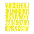 Yellow waterproof alphabet and number sticker sheet for DIY gift card craft decoration - A388 Bold Style (Yellow) / Single Sheet 【28x22.5cm】
