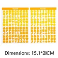 Yellow alphabet and number waterproof sticker set for DIY crafts, 15.1x20cm - Alphabet + Number Set (A75) / 2 Sheets/Set (15.1x20cm) / Yellow