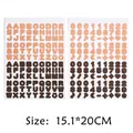 Waterproof brown alphabet and number adhesive sticker set for DIY crafts, size 15.1x20cm - Alphabet Number Set (A79) / 2 Sheets/Set (15.1x20cm) / Brown