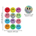 Detailed dimensions of 5cm glitter smiley stickers for school reward reward prizes - Colorful Smile Face (A738) / 21cm*16cm