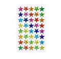 Close-up macro view of vibrant rainbow holographic glitter star stickers for kids rewards - Star Style A157 (40 pcs/sheet) / 18cmx11cm