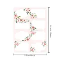 Macro view of pink floral blank gift stickers with dimensions 21cm by 15.3cm for labels - Rose Wreath (A145) / 21cm*15.3cm