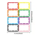 Colorful blank self-adhesive label stickers sheet with 15.3x20.54cm dimensions - A149 Colorful Handwritten Style / 8 Stickers (20.54x15.3cm)