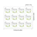 Sheet of 12 round thank you stickers featuring olive branch design and Spanish text - Dual Leaf Wreath Style (A343) / 12 Pieces/Pack (3.8cm) / White Base