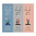 Autocollants de remerciement floraux en trois couleurs pour boîtes cadeaux et déco - Style Floral à Rayures Fraîches (A251) / 11x10cm
