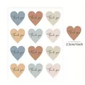 Juego de pegatinas de agradecimiento en forma de corazón en tonos pastel - Estilo Gracias Corazón Morandi (A284)