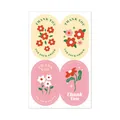 Pegatinas florales Thank You For Your Order óvalos para empaque de regalo y sellado - Estilo Floral Macaron Ovalado (A308)