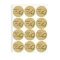 Etiquetas circulares de kraft con texto Baked with Love para empaques de regalo - Estilo Amor Guantes de Cocina de Papel Kraft (A762)