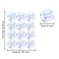 Pegatinas holográficas de agradecimiento con 12 etiquetas redondas de 5 cm cada una - Estilo Gracias Holográfico (A744)