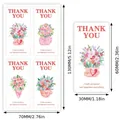 Pegatinas de agradecimiento con diseños florales, tamaño 30x60mm para envolver. - Estilo de Ilustración Floral de Acuarela (A294)