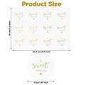 Guía de tallas para pegatinas decorativas redondas 'A Sweet Thank You' 5cm, pack 240. - Estilo de Agradecimiento de Texto Simple (A751)