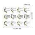 Pegatinas Gracias con hojas de olivo para empaque de regalo, 3,8 cm de diámetro - Estilo de Agradecimiento Hoja de Olivo Español (A341)