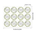 Pegatinas Gracias en español con corona floral, 3,8 cm de diámetro para regalar - Estilo de Agradecimiento Corona de Plantas Español (A342)
