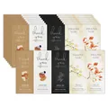 Set de 5 pegatinas estéticas de agradecimiento para empaques de regalo en estilos kraft y floral - Set Gracias Floral Colores Mixtos (A288)