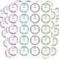 Étiquettes de bocaux rondes imperméables avec champs date et contenu pour récipients - Étiquettes de Pot Vintage 10 Feuilles Paquet