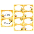 Detailed view of writable cute honeybee name stickers and labels for school items - Bee Style (A133) / 21cm*15.3cm