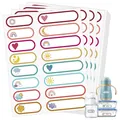 Jolies étiquettes autocollantes de nom vierges illustrées pour fournitures scolaires et bocaux - Style Illustration de Dessin Animé(A139) / 15cm x 11cm