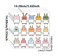 Detailed dimensions of cartoon rabbit name stickers with writable blank white signs - A127 Cartoon Animal (A127) / 15 Pieces/Sheet