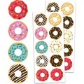 Colorful round donut stickers set of 3.8cm for children party favors and scrapbooking - Donut Series (A708) / 10 Patches