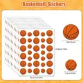 Detailed view showing dimensions for waterproof basketball stickers in multiple sizes for kids - A5 (15.1x19.8cm)