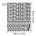 1-inch black waterproof vinyl number stickers with symbols for scrapbooking and labeling - Artistic Font Black (A520) / 1 Inch