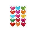 Hoja de pegatinas de corazones coloridos para manualidades y decoración de San Valentín. - A430