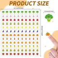 Sheet of cute vegetable and fruit stickers with 13mm diameter for kids scrapbooking - A13 Fruit Vegetable Style / 15.7*19cm