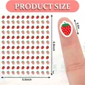 Small strawberry fruit stickers for scrapbook decoration with detailed size guide - A362 Strawberry Style / 18*15.2cm