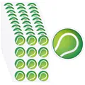 Set of green tennis ball stickers for sports themed party decorations and gift sealing - Tennis (A189) / 10x13cm