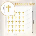 Dimensions of gold foil cross stickers for envelopes, 5.5 x 7.5 inches per sheet - Hot Stamping Cross Sticker (A374) / 25 Pieces/Pack (19x14cm)