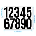 Product dimensions for 3-inch large black vinyl numeric stickers 0-9 for mailboxes - Black Style (A498) / 3 Inch (1 Sheet)