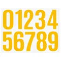 Large yellow vinyl 0-9 number sticker set for mailboxes and sorting, 3 or 4 inches - Yellow Style (A515) / 4 Inch (1 Sheet)