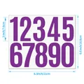 Purple waterproof vinyl number stickers 0-9 for mailbox and bin organization 3 inch - Purple Style (A507) / 3 Inch (1 Sheet)