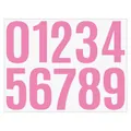 Pink vinyl number stickers 0-9 waterproof self-adhesive decals for mailbox and bins - Pink Style (A513) / 4 Inch (1 Sheet)