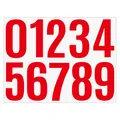 Large 3-4 inch red waterproof vinyl number stickers 0-9 for mailbox identification - Red Style (A514) / 4 Inch (1 Sheet)