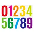 Colorful 3/4 inch vinyl number stickers for mailbox labeling and classification - Multicolor Style (A508) / 4 Inch (1 Sheet)