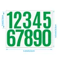 Green 3-inch waterproof vinyl number stickers 0-9 set for mailbox and labeling - Green Style (A505) / 3 Inch (1 Sheet)
