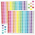 Vibrant rainbow heart sticker sheets for Valentine's Day, creative DIY and gift decoration. - A47 / 21x15cm