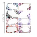 Floral blank sticker sheet with 8 elegant designs, 21x15.3cm size for gift labels - A147 / 21cm*15.3cm