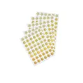 Set of five golden holographic flower stickers for children reward and classroom use - 5 Pieces/Pack / Gold Style (A766)