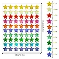 Detailed view of holographic glitter star stickers sheet with dimensions 14x15.2cm and 0.6in stars - A302 Style (A302) / 14cmx15.2cm