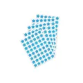 Set of 5 sheets blue holographic laser flower stickers for children's reward charts - Blue Style (A768)