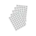 Pack of holographic silver flower stickers for kids reward and DIY school crafts - Silver Style (A770)