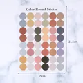 Multicolor Morandi round dot sticker sheet for labeling and organizing 15cm x 21.5cm - Morandi Colors(A69) / 15x21.5cm / Colorful