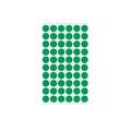 1.3cm green round dot stickers for color coding and classification labels - A464 / 10x16cm / Green
